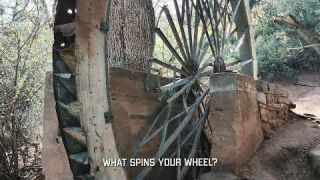 The power within. A power wheel in the middle of the land. The circle of life.